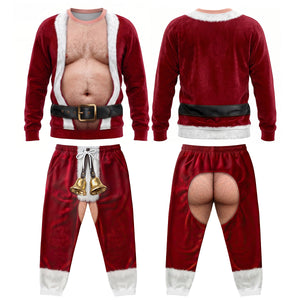 Funny Santa Set Sweatshirt & Sweatpants - Personalized Gifts For Christmas 01hutn260826