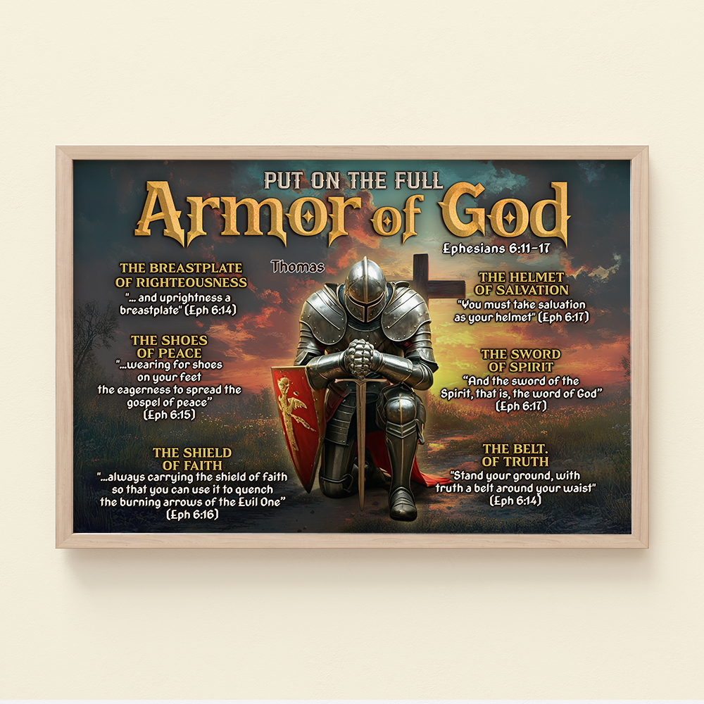 Kneeling Knight Canvas Print - Gifts For Christians 07hupu110625-Homacus