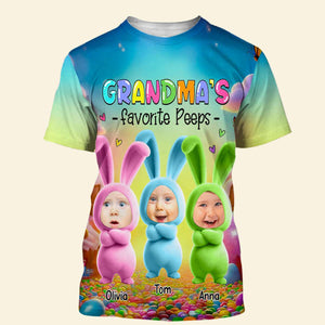 Custom Photo Gifts For Grandma Shirt Bunny Grandkids 01TGDT100325-Homacus