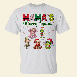 Personalized Gifts For Mom Christmas Shirt 01kapu081124 Mama's Merry Squad-Homacus