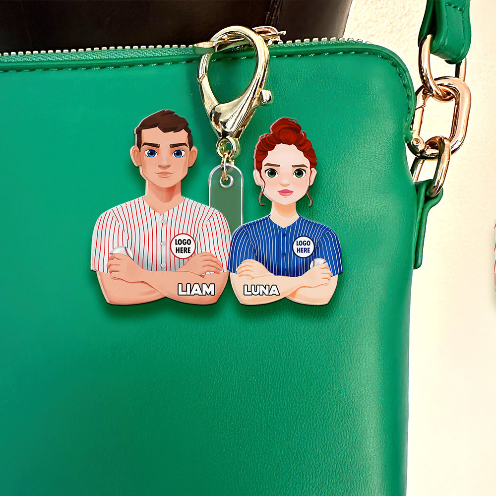 Personalized Gifts For Baseball Lovers Couple Keychain 042qhhu200125hg-Homacus
