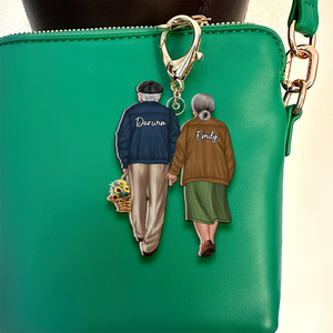 Personalized Gifts For Old Couples Keychain Hand In Hand Couple 08QHHU150125TM-Homacus