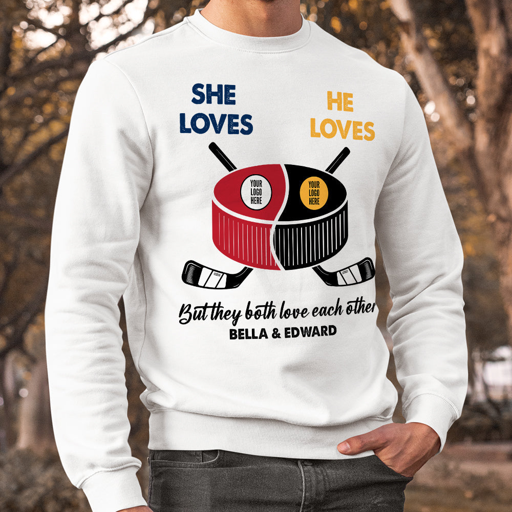 Personalized Gifts For Ice Hockey Lovers Couple Shirt 03huhu300123-Homacus