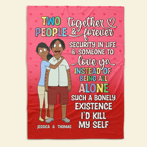 Personalized Gifts For Couple Blanket 01hupu040225hg Together Forever-Homacus