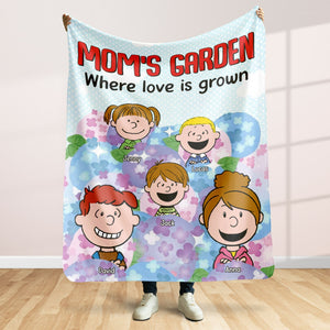 Personalized Gifts For Mom Blanket 04totn030125hh Mom's Garden Where Love Is Grown-Homacus