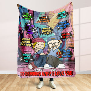 Personalized Gifts For Couple Blanket 01totn301224hg 10 Reasons Why I Love You-Homacus