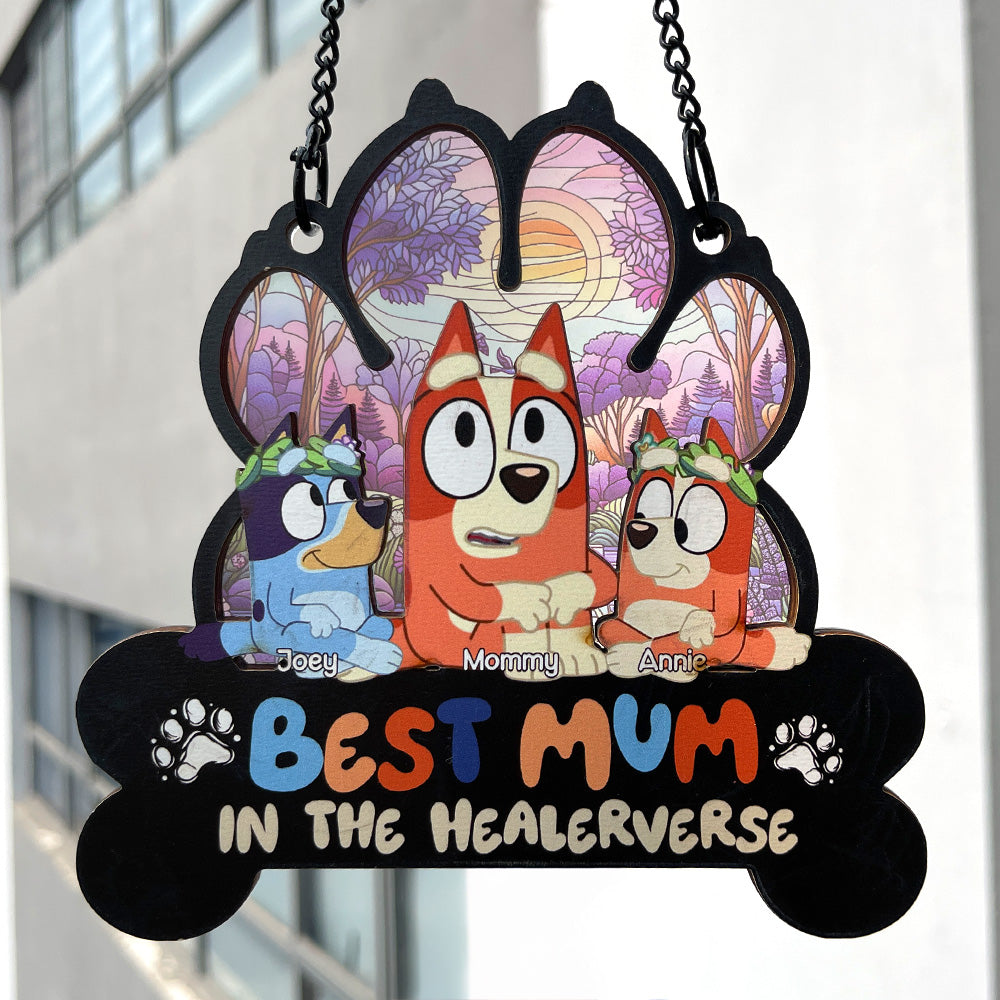 Personalized Gifts For Mom Window Hanging Suncatcher Best Mum In The Healerverse 02OHLU030325-Homacus