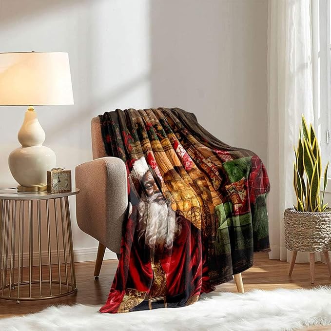 Cozy Santa By The Fireplace - Personalized Christmas Blanket 125laxx180725-Homacus