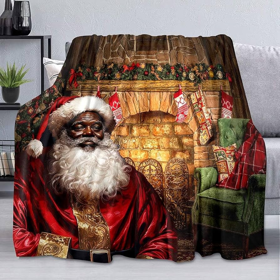 Cozy Santa By The Fireplace - Personalized Christmas Blanket 125laxx180725-Homacus