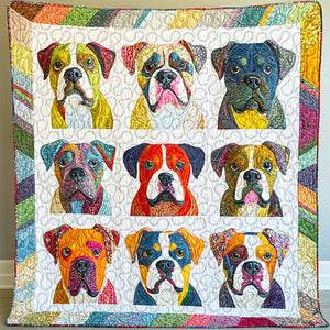 Boxers Dog Christmas Quilt Bed Set Gifts For Dog Lovers 04HUDT081124-Homacus