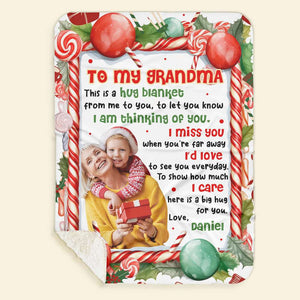 Custom Photo Gifts For Grandma, Christmas Blanket 04PGMH111024-Homacus