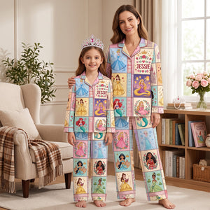Childhood Princess Button Up Pajama Set - Personalized Gift For Kid 05NATN270826