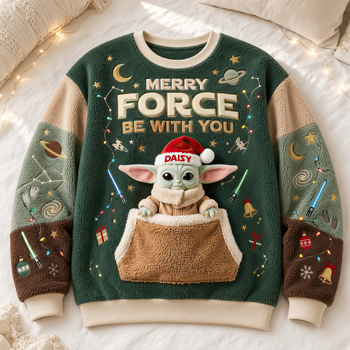 Merry Force Be With You Shirt - Personalized Gifts For Christmas Universe Theme Shirt 04NADT170926