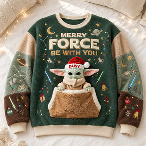 Merry Force Be With You Shirt - Personalized Gifts For Christmas Universe Theme Shirt 04NADT170926