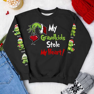 Personalized Christmas Gifts For Grandma Shirt With Green Monster Kids 03HTHN130923-Homacus