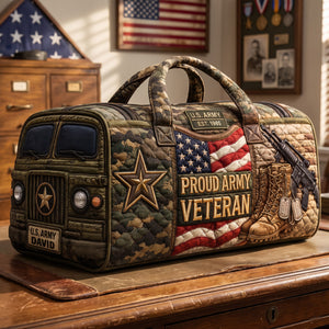 Military Quilted Duffle Bag - Personalized Gift For Veterans 01paqn140826