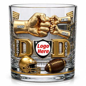 American Sport Dad Round Glass - Personalized Gifts For Dad 03natn190526