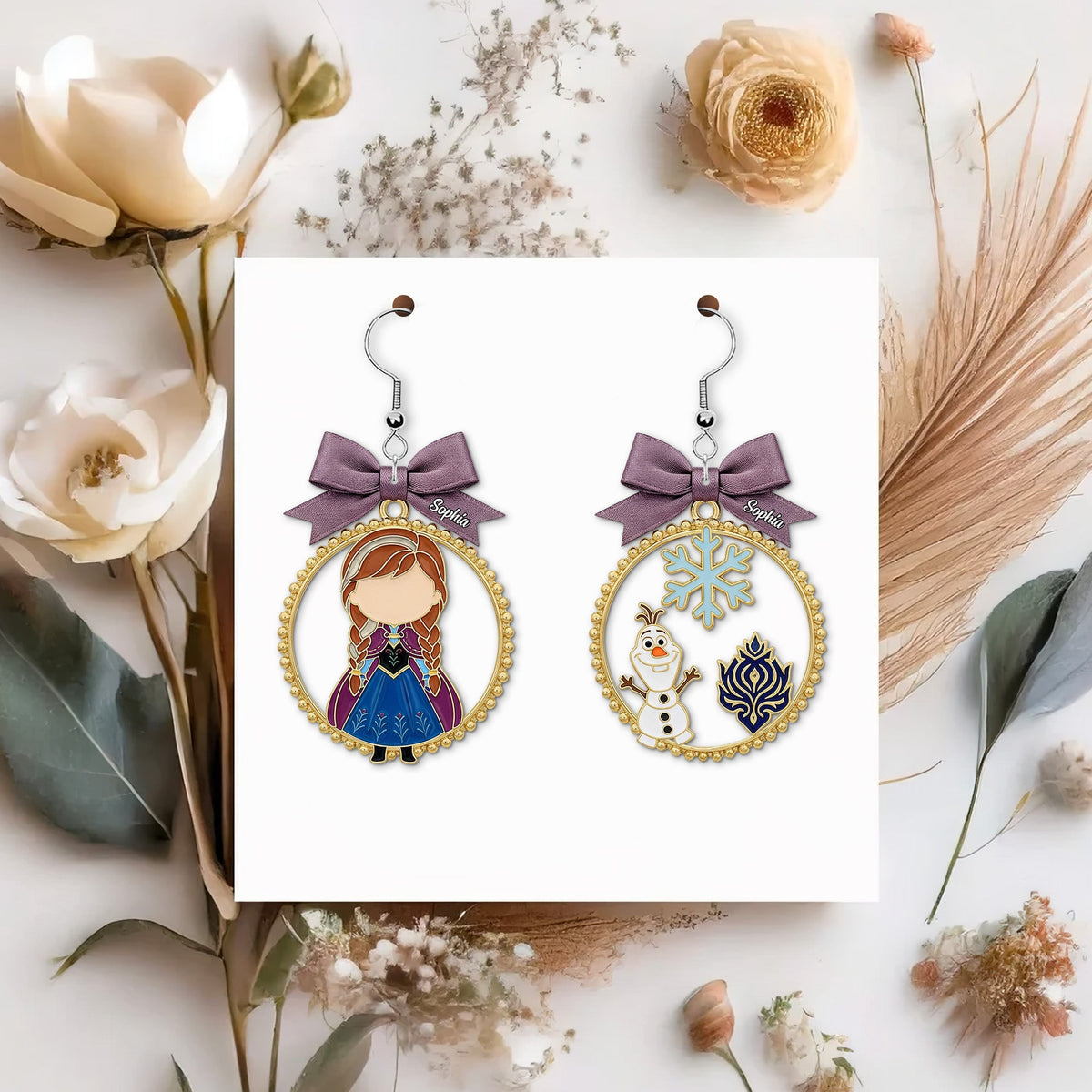 Cartoon Princess Acrylic Earrings Personalized Gifts For Her 01pgtn040725-Homacus