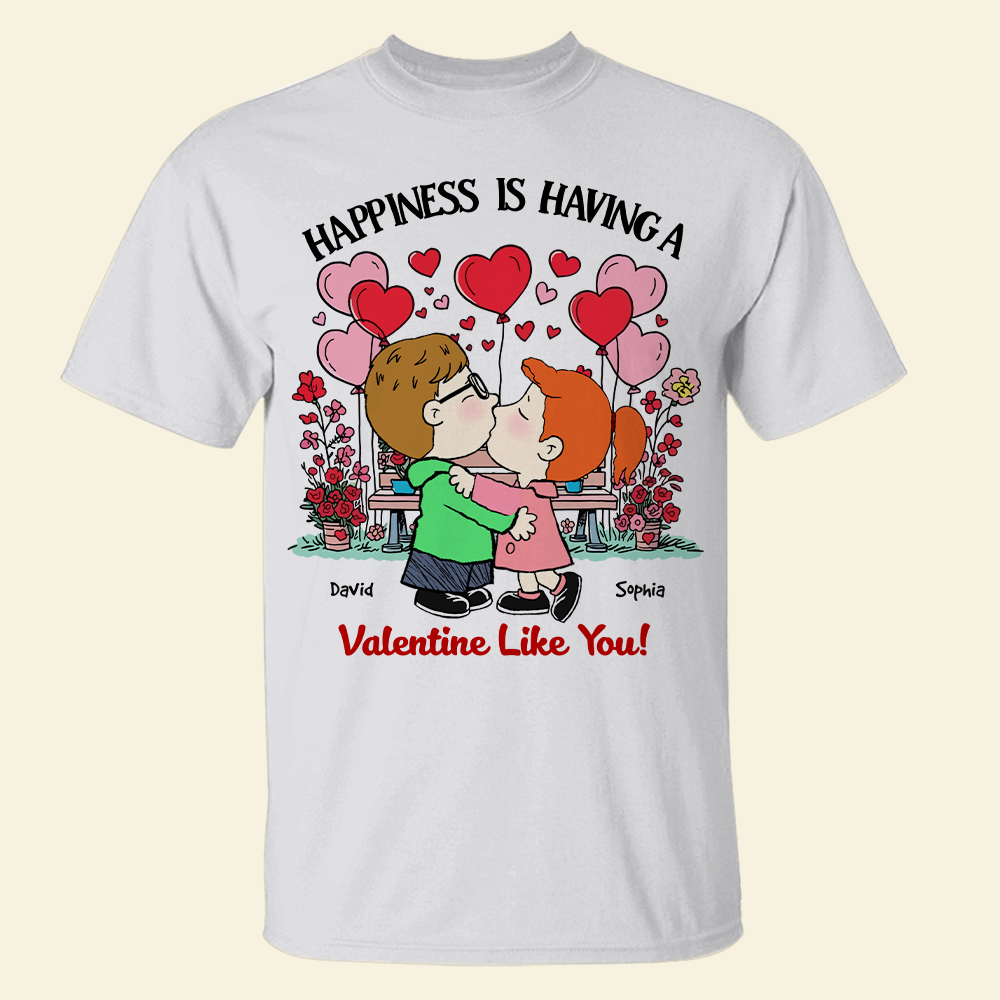 Personalized Gifts For Couple Shirt Valentine Happiness 06xqpu291124hg-Homacus