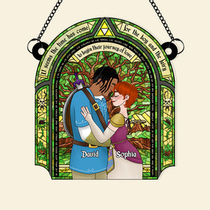 Personalized Gifts For Couple Suncatcher Ornament 06TGDT221124HG-Homacus