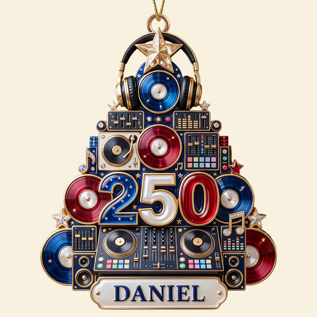 DJ Holiday Christmas Ornament - Personalized Gifts 05PGDT050926