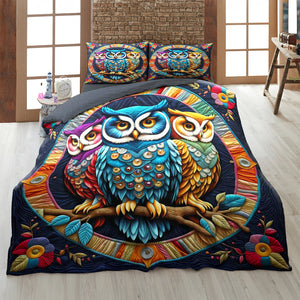 Personalized Owl Quilt Bed Set 04hutn200125-Homacus