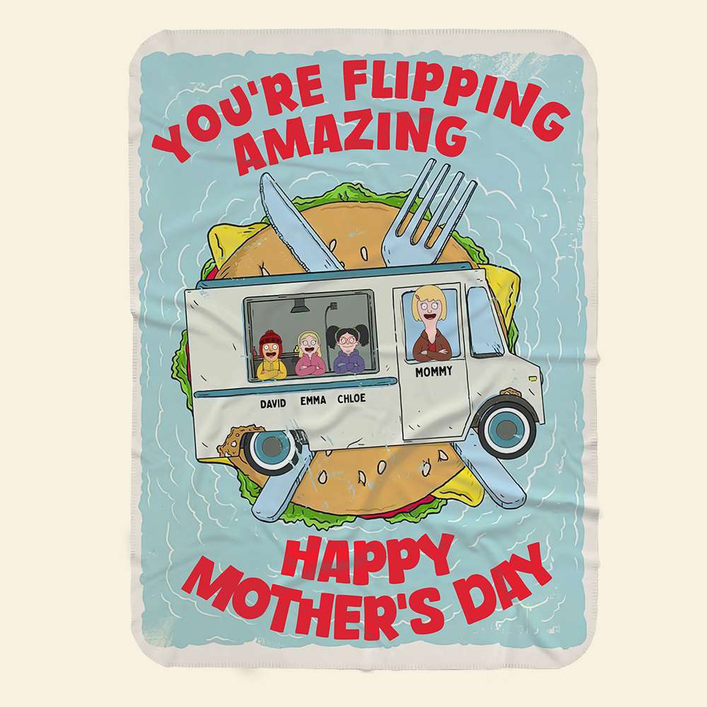 Personalized Gifts For Mom Blanket You're Flipping Amazing 01TODT281224HG-Homacus
