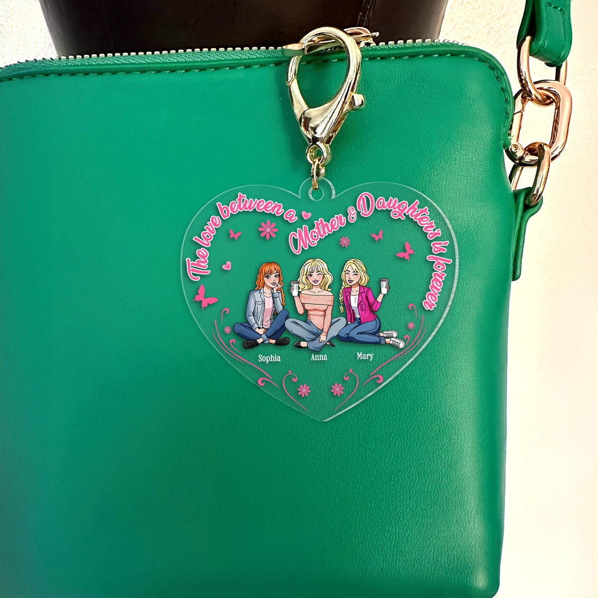 Personalized Gifts For Mom Keychain 04totn040225hh The Love Between A Mom And Daughter's Is Forever-Homacus