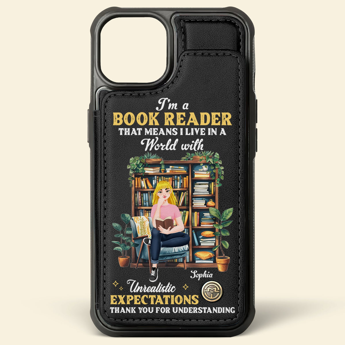 Personalized Gifts For Book Lovers Leather Flip Wallet Phone Case 04xqtn240225pa I'm A Book Reader-Homacus