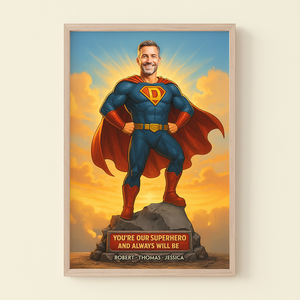 Super Dad Canvas Print - Custom Photo Gifts For Dad 01napu170525-Homacus