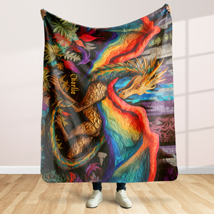 Personalized Gifts For LGBT Blanket, Pride Dragon 02qhpu120924-Homacus