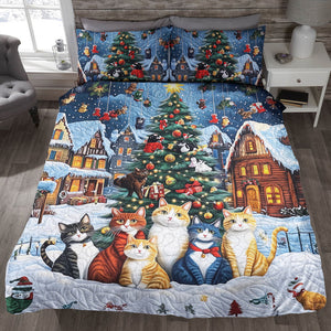 Personalized Gifts For Cat Lovers Quilt Bed Set 03acqn051124 Christmas Gift-Homacus