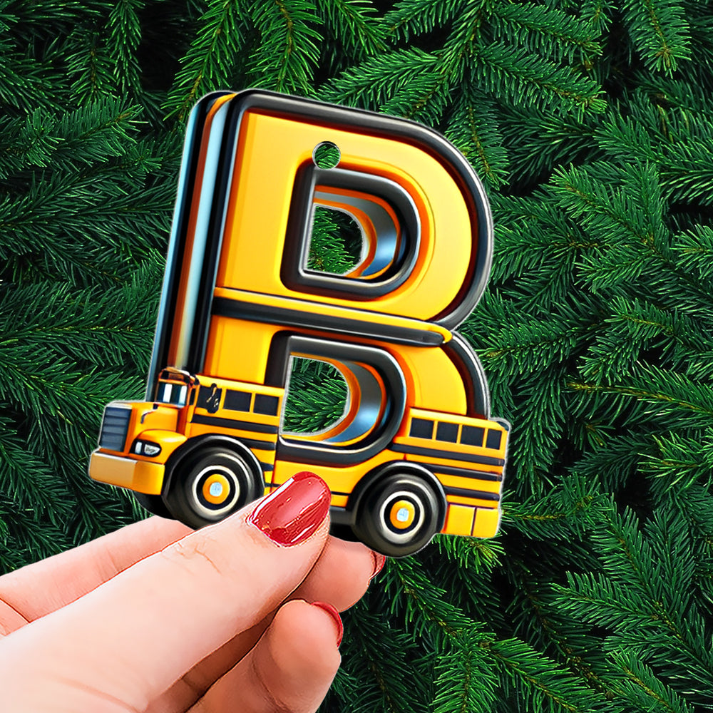 Custom Alphabet Letter Gifts For Bus Lover Christmas Ornament 011xqtn241024-Homacus