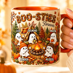 Boo-Sties Forever Fall Camping Coffee Mug - Personalized Gift For Besties 01TODT190826-Homacus