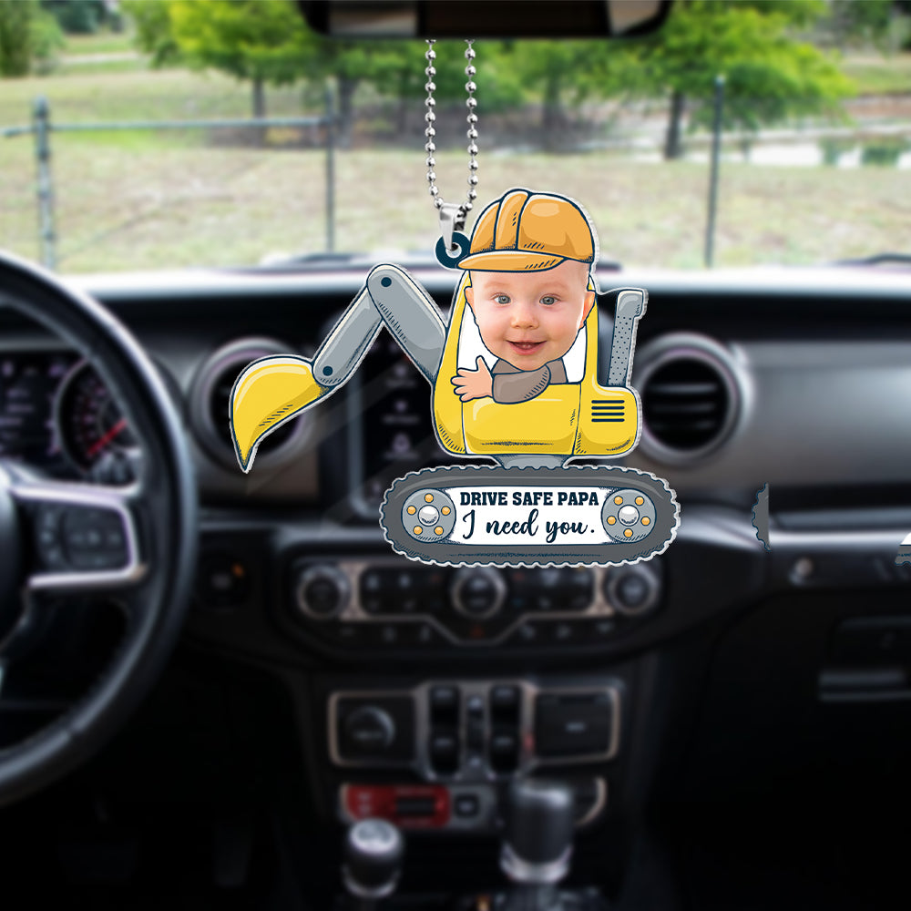 Custom Photo Gifts For Dad Car Ornament I Need You-Homacus
