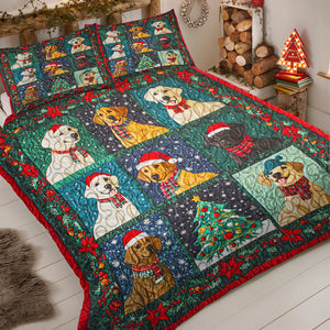 Labrador Retriever Dog Christmas Quilt Bed Set Gifts For Dog Lovers 02HUDT051124-Homacus