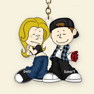 Personalized Gifts For Couple Keychain, Gangsta Love 03qhpu030125hg-Homacus