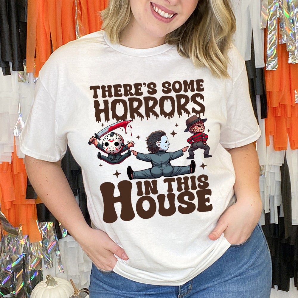 Gifts For Horror Fan Shirt 07acxx030824 Some Horrors In This House-Homacus