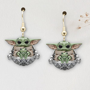 Funny Hanging Galactic Characters Earrings - Personalized Gifts For Movie Fans 05QHDT110725-Homacus