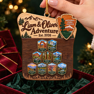 Couple National Park Travel Christmas Ornament - Personalized Gifts For Couple 02nadt250926-Homacus