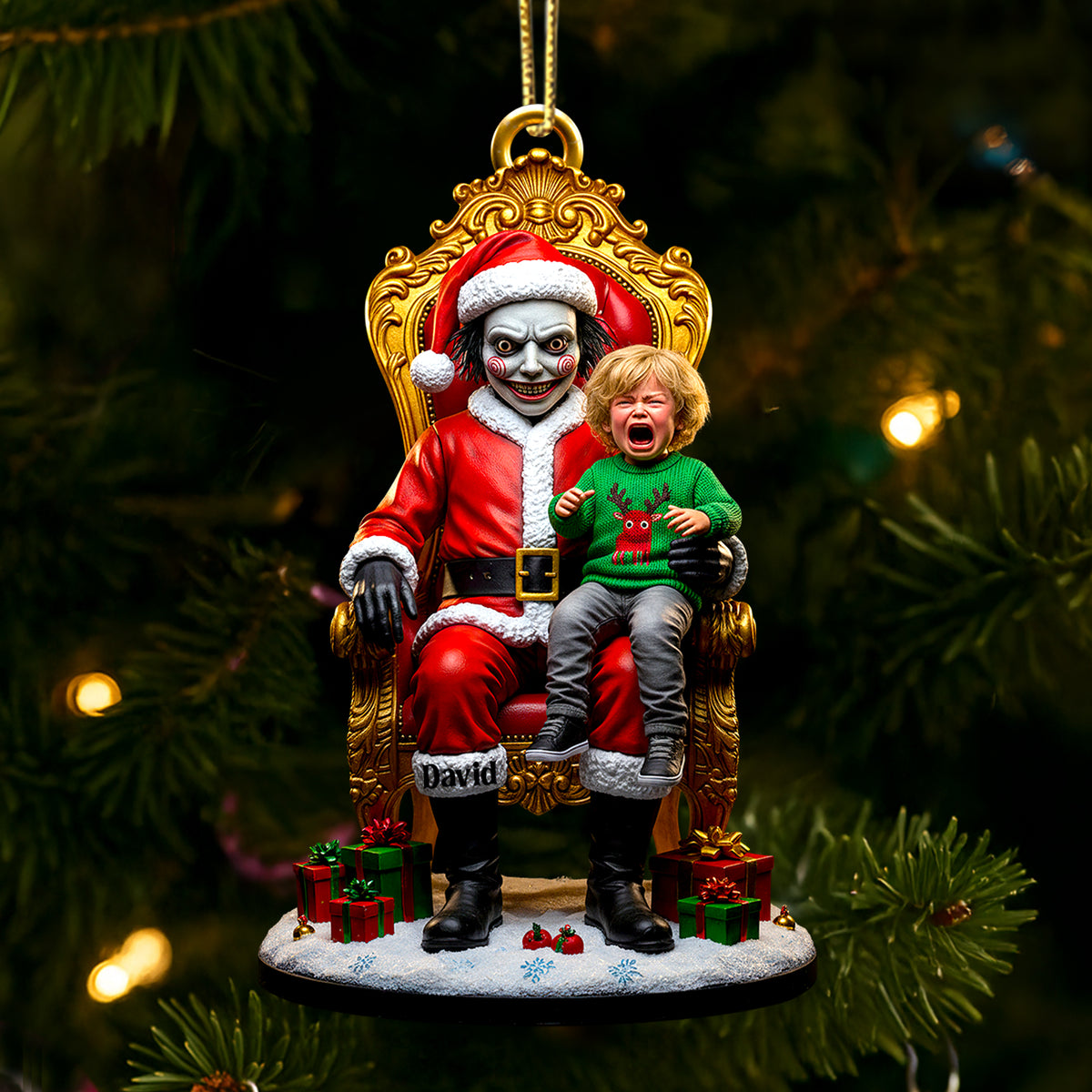 Horror Santa Custom Photo Ornament Christmas Gifts 01DTDT100925-Homacus