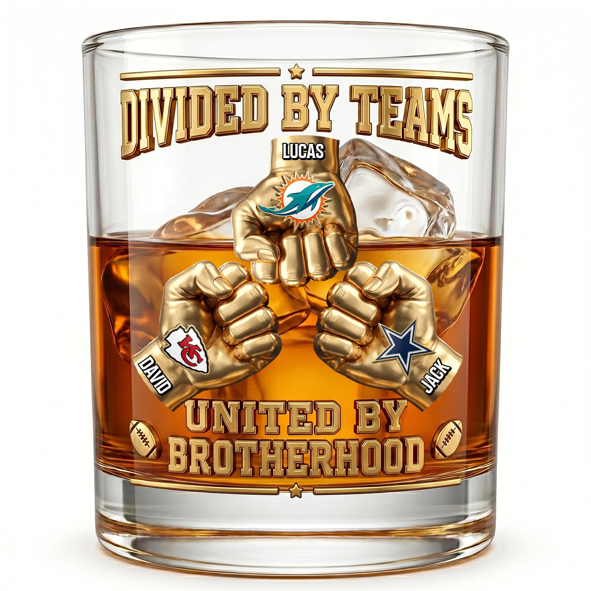 Brotherhood Sport Lover 11oz Round Glass - Personalized Gifts For Brothers Glass 03NATN080626-Homacus