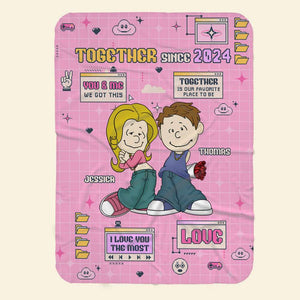 Personalized Gifts For Couple Blanket 03TODT070125HG-Homacus