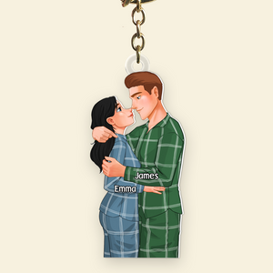 Personalized Gifts For Couple Keychain Romance Couple 021ACPU111124DA-Homacus