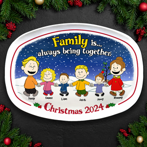 Personalized Gifts For Family Christmas Plate 03HUPU151124DA-Homacus