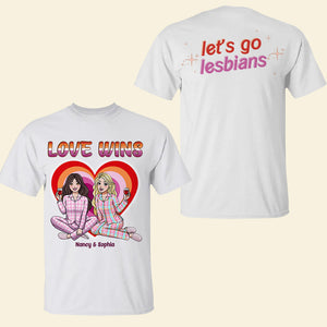 Personalized Gifts For Couple Shirt 06htpu210624hh LGBT Lesbians Couple Barbie Theme-Homacus