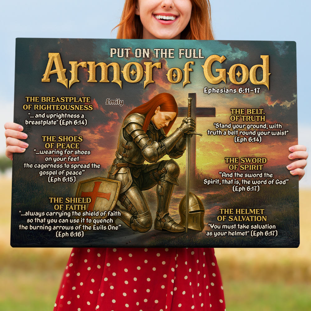 Kneeling Knight Canvas Print - Personalized Gifts For Jesus Lovers 01hupu100625-Homacus