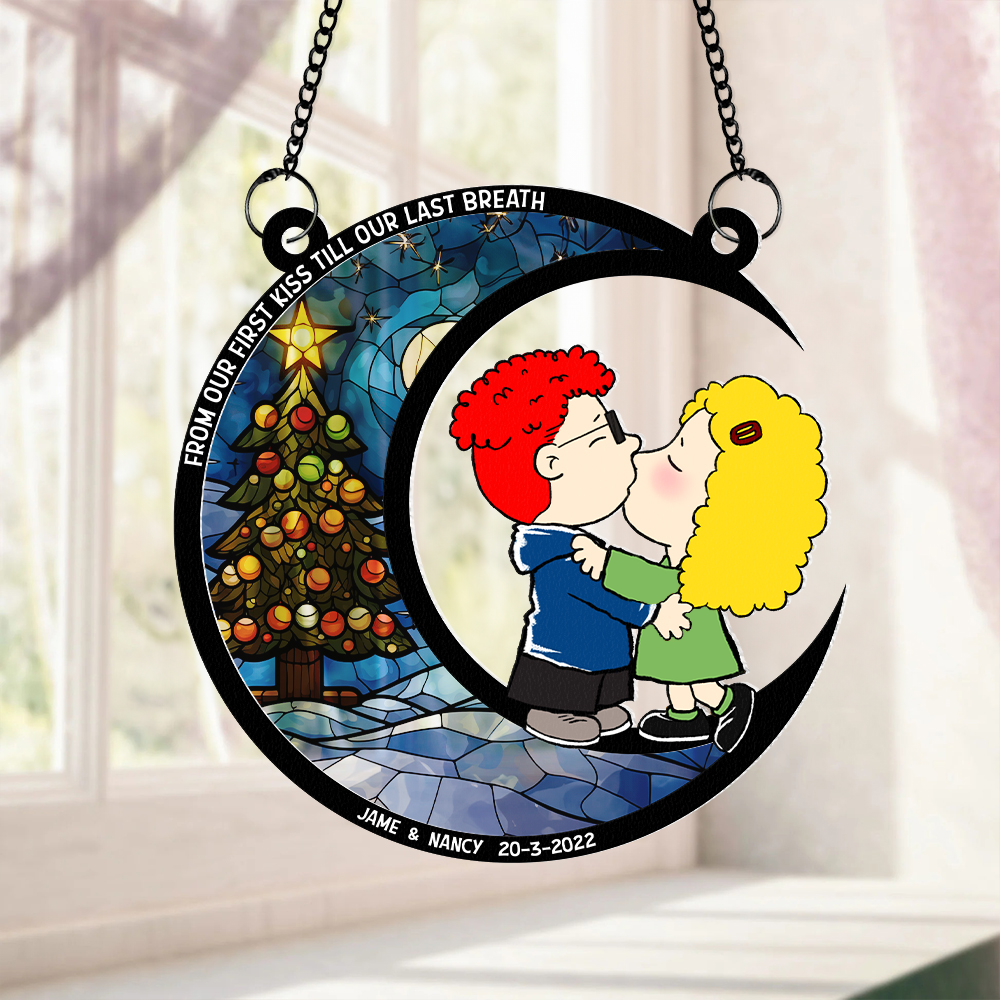 Christmas Couple Suncatcher Ornaments - Personalized Gifts 03topu220724hg-Homacus