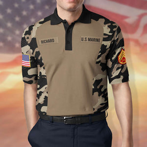 Custom Military Rank Gifts For Veteran Camo Polo Shirt American Soldier 01acqn110724-Homacus