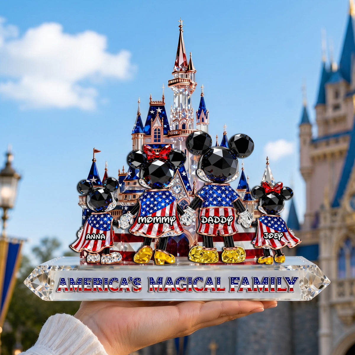 Proud American Family Acrylic Plaque – Personalized Gift For Family 07ohlu090626
